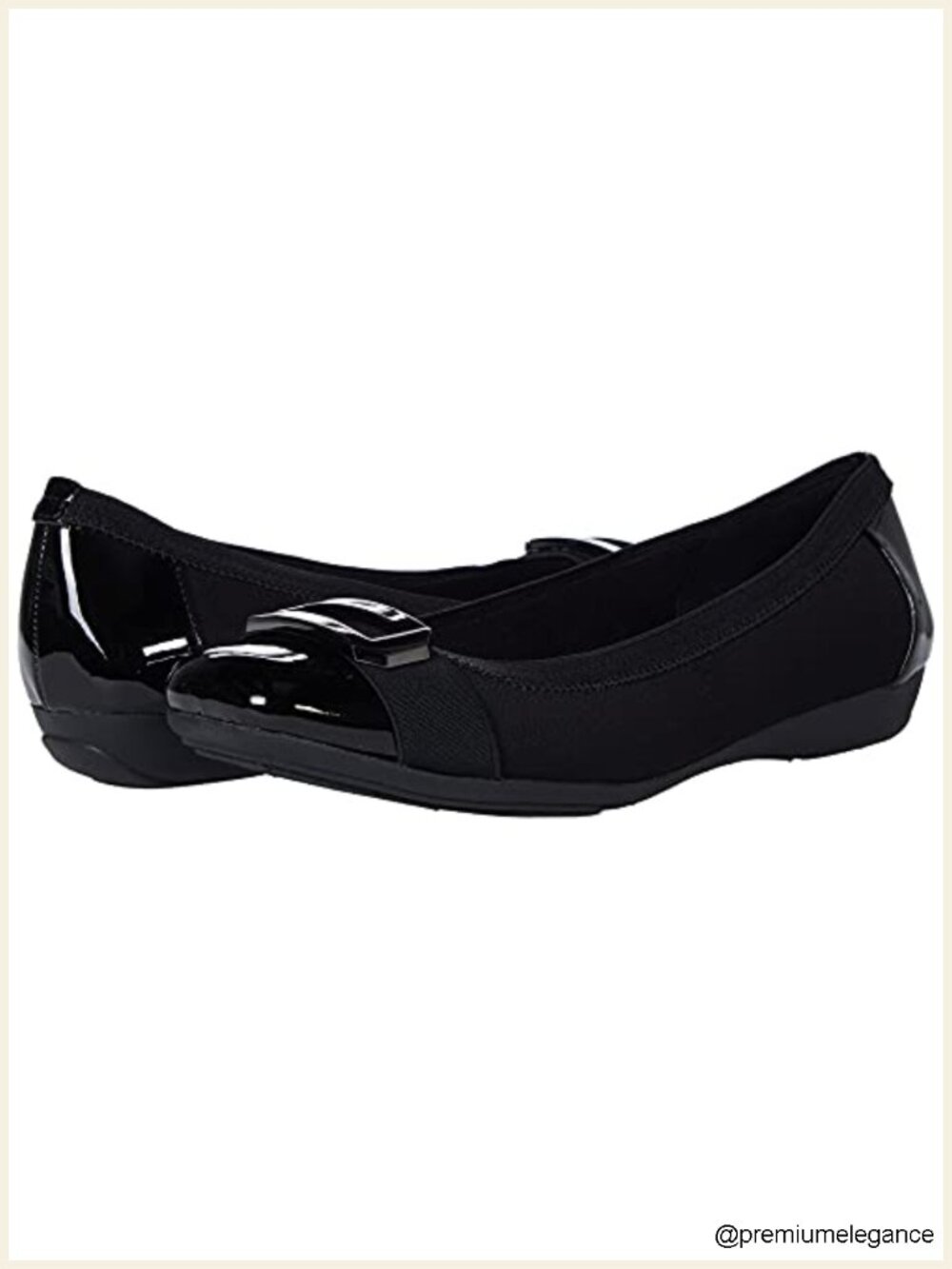 Anne Klein Uplift Flats for Women - Textile Upper and Lining, Stretch Collar,